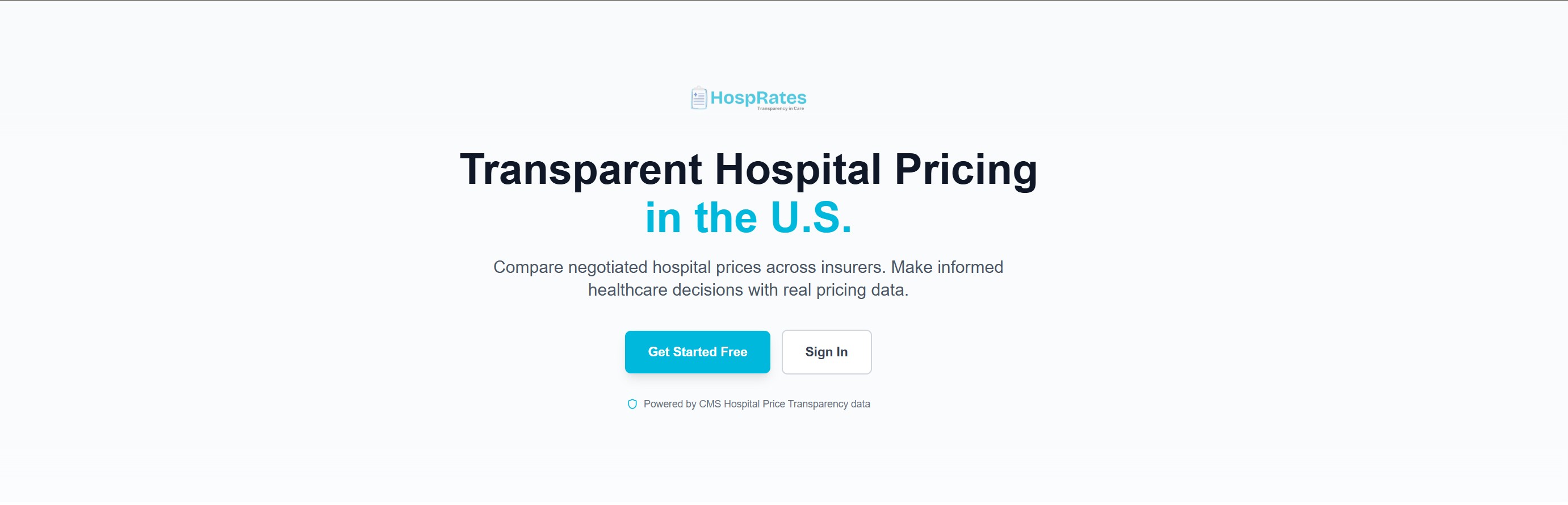 HospRates – Healthcare Price Transparency Analytics Platform